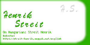 henrik streit business card